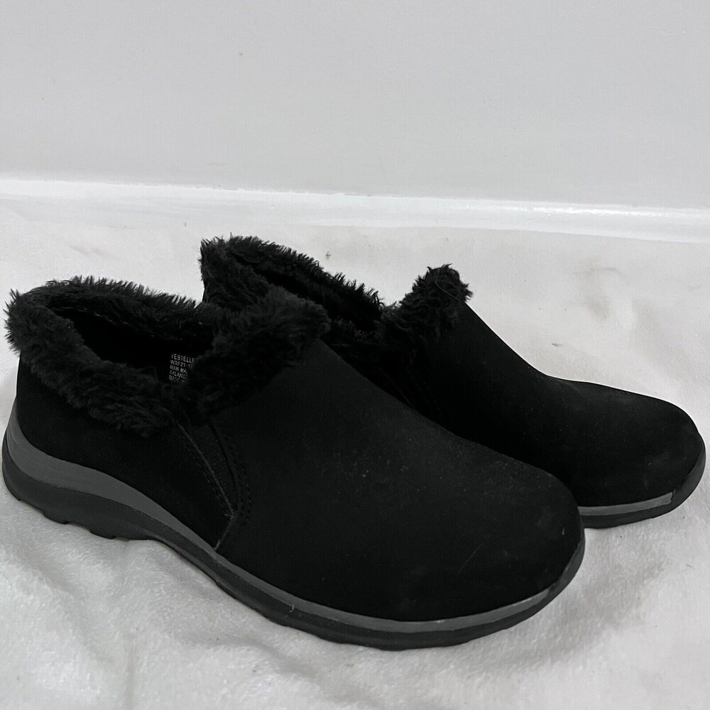 Baretraps Yestell Walking Shoe Black Size 8 W Wide Outdoor Faux Fur Hiking Fall